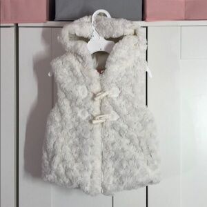 Minoti Toddler Girl Faux Fur Vest *4Y